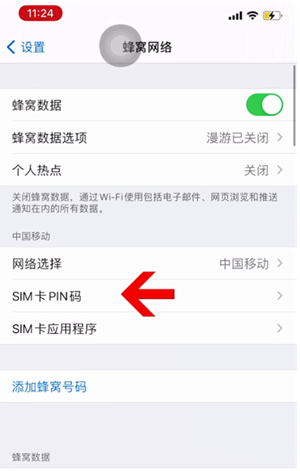 通海苹果14维修网分享如何给iPhone14的SIM卡设置密码 